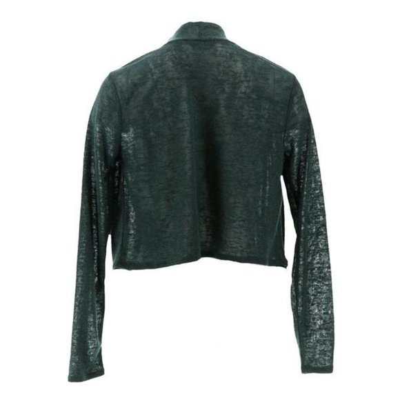 G Giuliana Cropped Cascade Cardigan Women's Spruce Green Small Lightweight NWOT - Picture 3 of 8